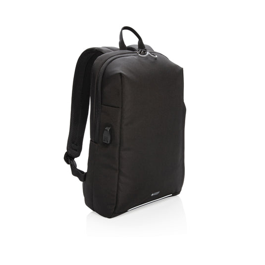 Swiss Peak AWARE™ RFID and USB A laptop backpack - Custom Wood Designs