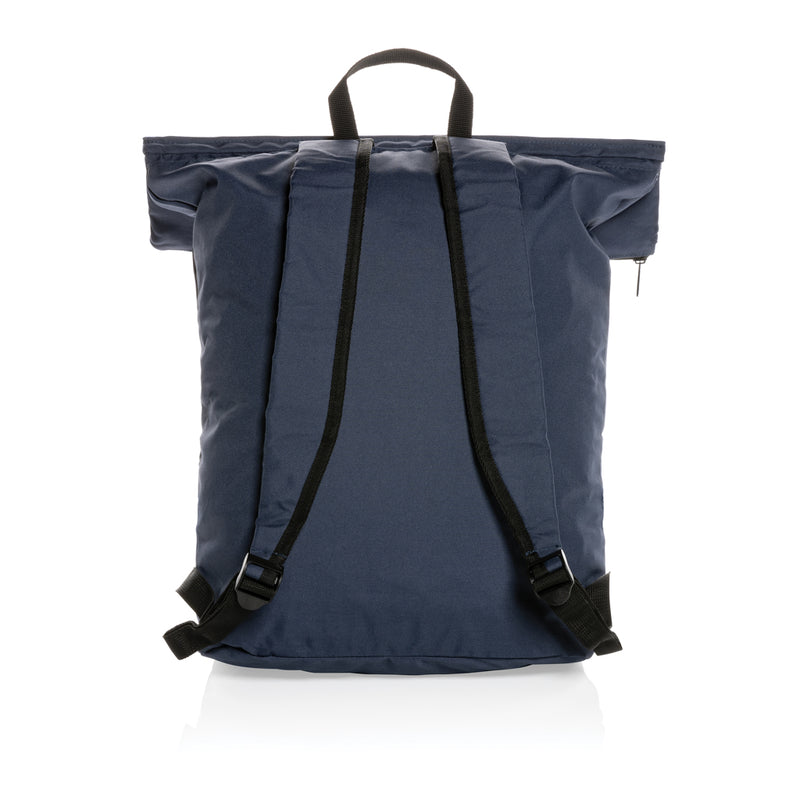 Load image into Gallery viewer, Lightweight foldable Dillon AWARE™ RPET backpack by XD Collection, shown in a compact, eco-friendly bag design.

