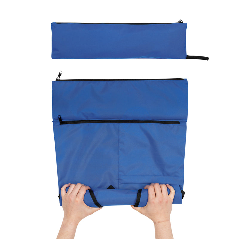 Load image into Gallery viewer, Lightweight foldable backpack from XD Collection Dillon AWARE™ RPET bags and travel gear, shown folded and unfolded in the image.
