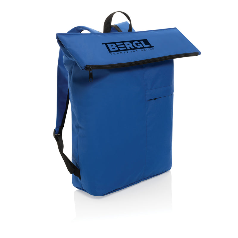 Load image into Gallery viewer, Lightweight Dillon AWARE™ RPET foldable backpack by XD Collection, shown in a compact, portable design with adjustable straps.
