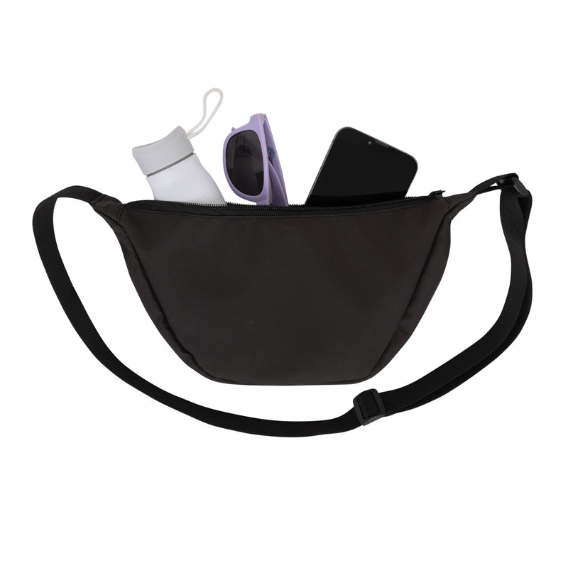 Load image into Gallery viewer, Crescent AWARE™ RPET half moon sling bag - Custom Wood Designs
