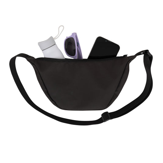 Crescent AWARE™ RPET half moon sling bag - Custom Wood Designs