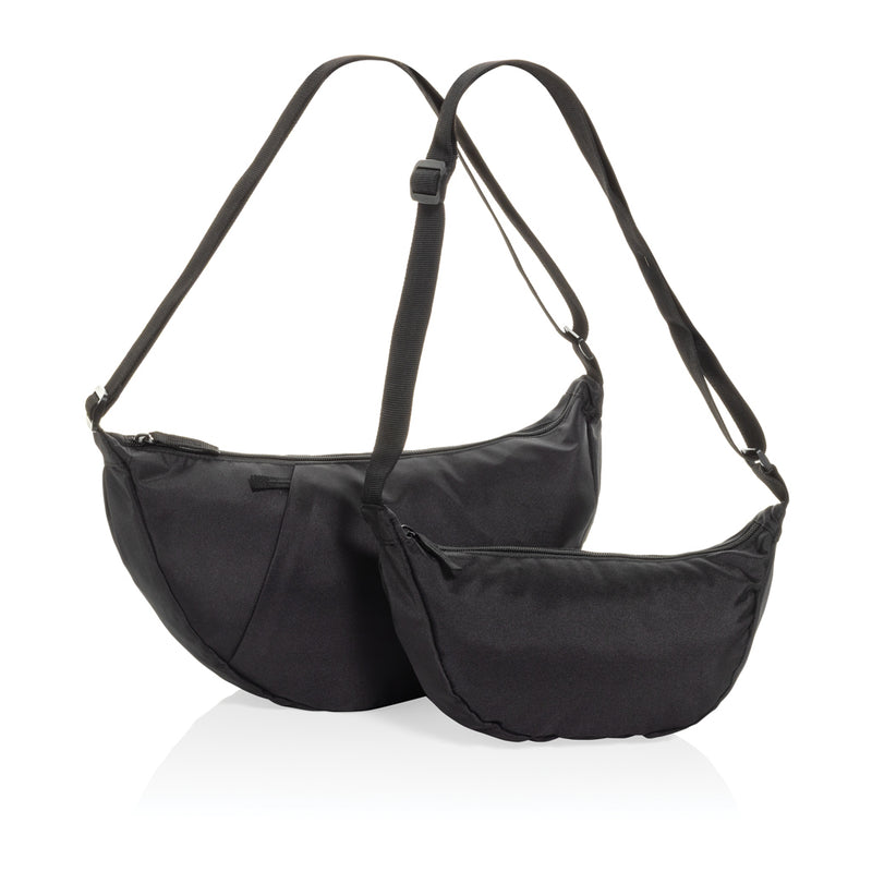 Load image into Gallery viewer, Crescent AWARE™ RPET half moon sling bag - Custom Wood Designs
