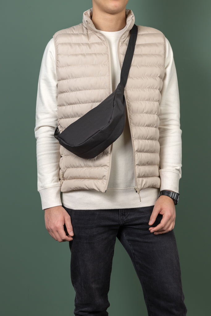 Load image into Gallery viewer, Crescent AWARE™ RPET half moon sling bag - Custom Wood Designs
