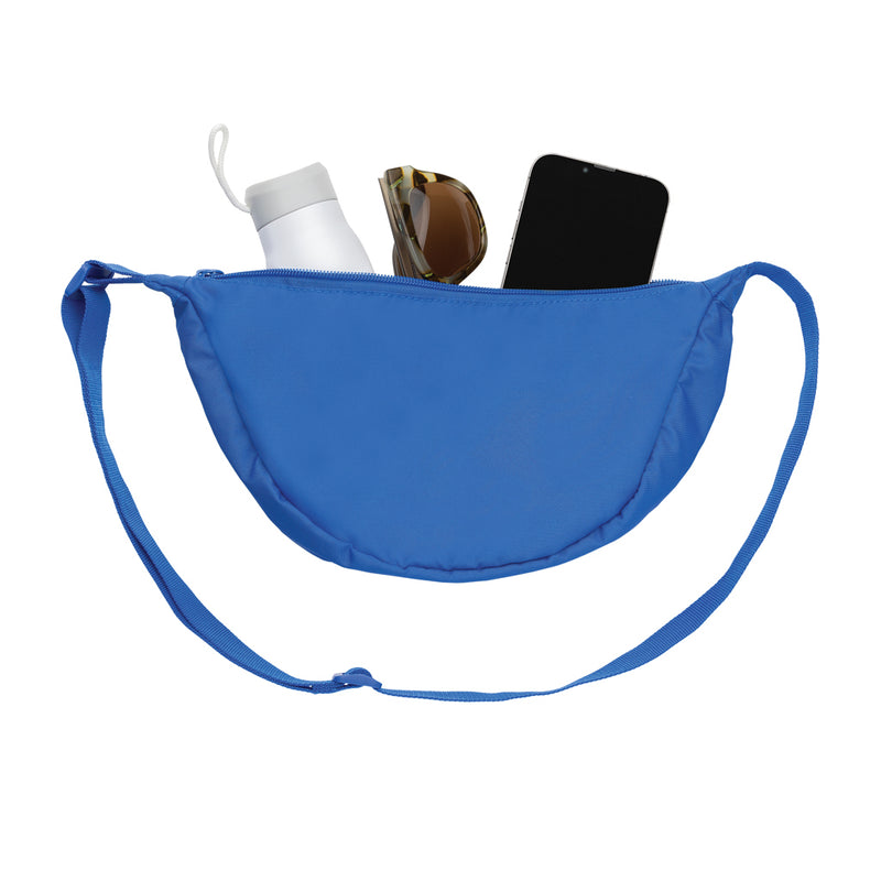 Load image into Gallery viewer, Crescent AWARE™ RPET half moon sling bag - Custom Wood Designs
