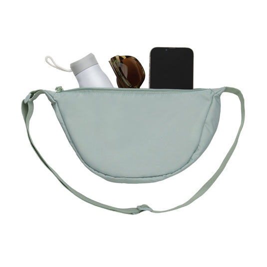 Crescent AWARE™ RPET half moon sling bag - Custom Wood Designs