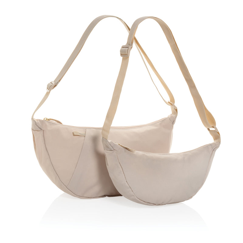 Load image into Gallery viewer, Crescent AWARE™ RPET half moon sling bag - Custom Wood Designs
