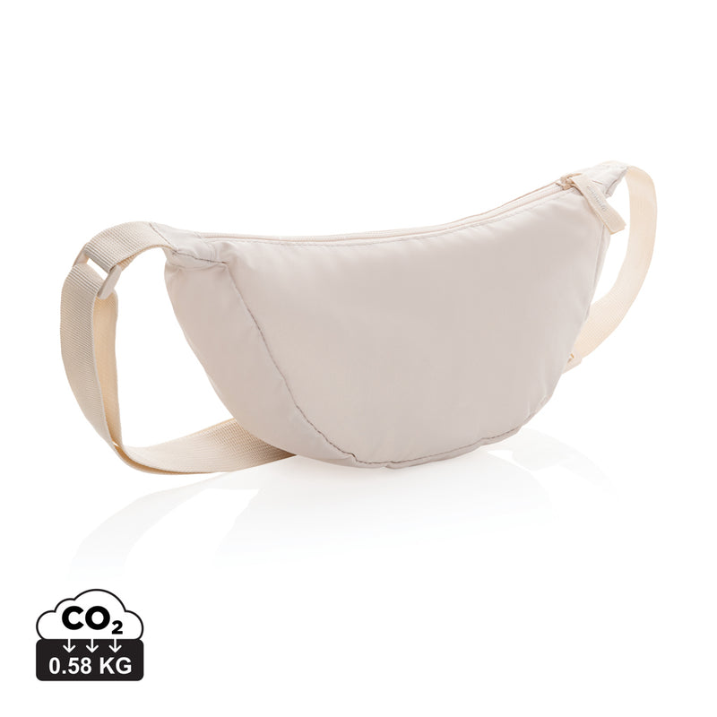 Load image into Gallery viewer, Crescent AWARE™ RPET half moon sling bag - Custom Wood Designs
