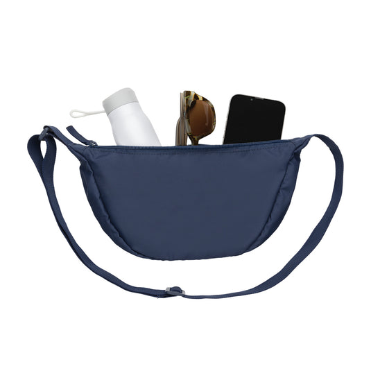 Crescent AWARE™ RPET half moon sling bag - Custom Wood Designs