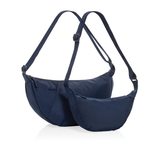 Crescent AWARE™ RPET half moon sling bag - Custom Wood Designs