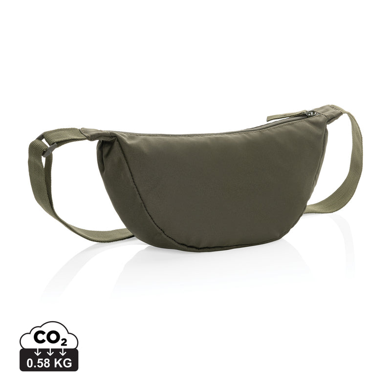 Load image into Gallery viewer, Crescent AWARE™ RPET half moon sling bag - Custom Wood Designs
