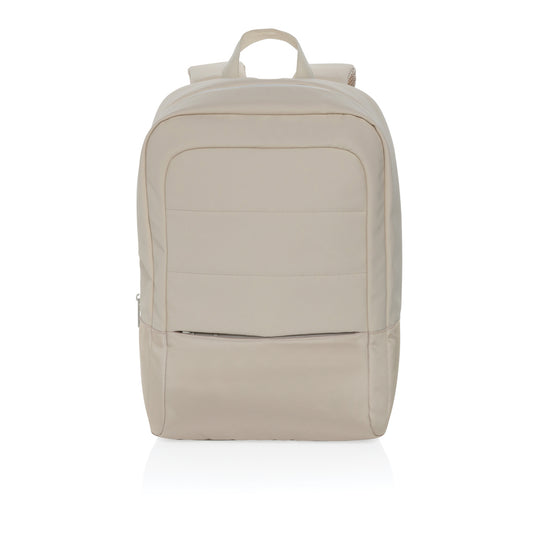 XD Xclusive Armond AWARE™ RPET 15.6-inch laptop backpack with multiple compartments and padded straps for travel and daily use.