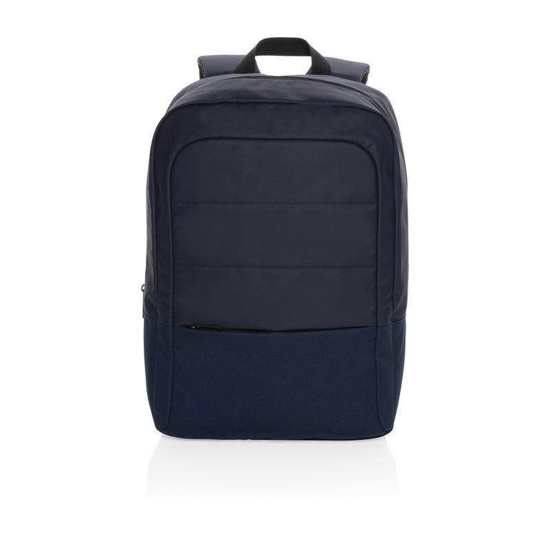 Load image into Gallery viewer, XD Xclusive Armond AWARE™ RPET 15.6-inch laptop backpack with multiple compartments and padded straps, suitable for travel and daily use.
