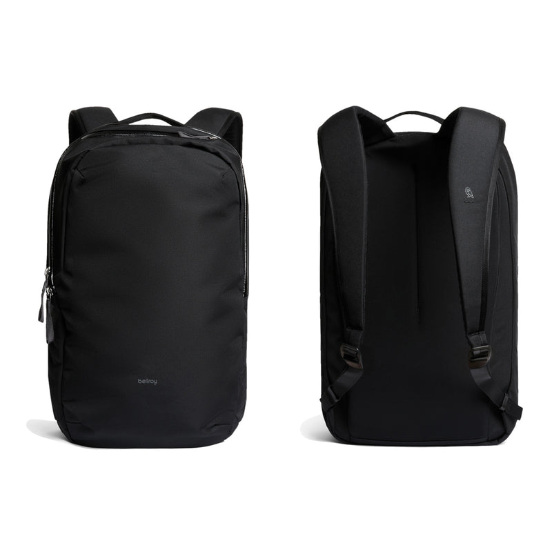 Load image into Gallery viewer, Bellroy Via Backpack from Bags &amp; Travel collection, showing sleek black design with multiple compartments and adjustable straps.
