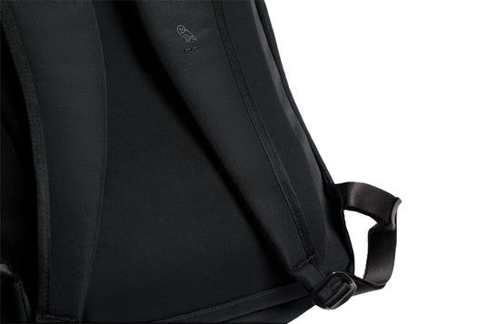 Bellroy Via Backpack from Bags & Travel collection, showing a sleek, modern black backpack with multiple compartments and padded straps.
