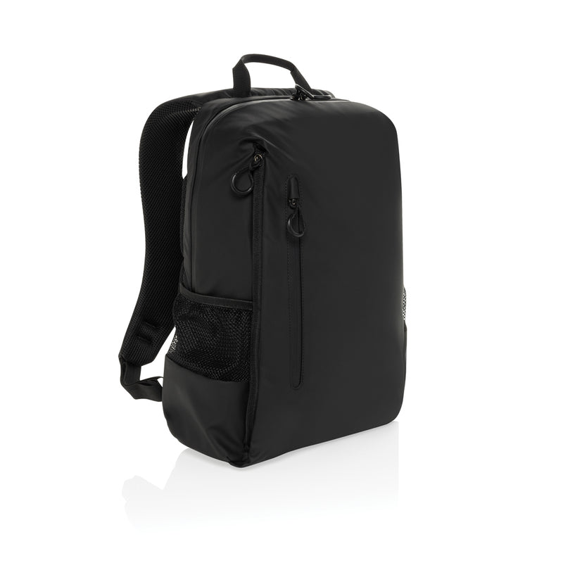Load image into Gallery viewer, XD Xclusive Lima Aware™ RPET water-resistant 15.6 laptop backpack with padded straps and multiple compartments for travel and daily use.
