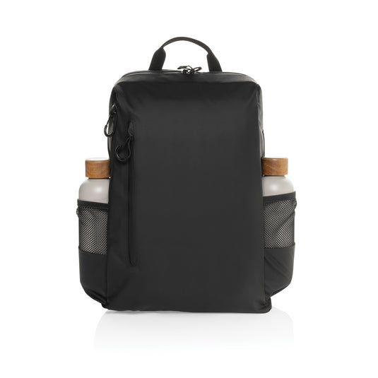 XD Xclusive Lima Aware™ RPET water-resistant 15.6-inch laptop backpack with multiple compartments and padded straps.