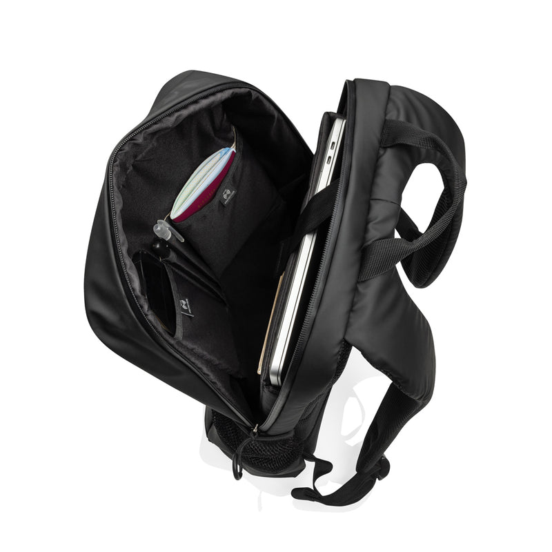 Load image into Gallery viewer, XD Xclusive Lima Aware™ RPET water-resistant backpack for 15.6-inch laptops, featuring multiple compartments and durable design.
