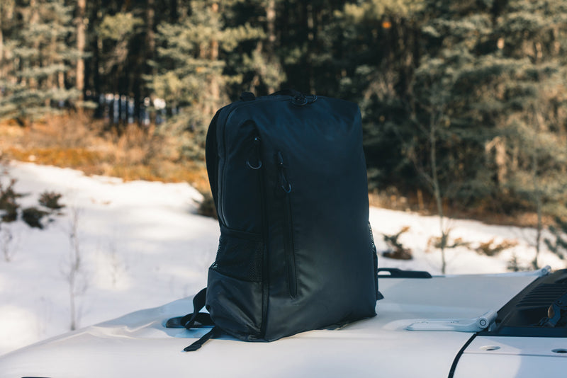 Load image into Gallery viewer, XD Xclusive Lima Aware™ RPET water-resistant 15.6-inch laptop backpack, black with multiple compartments and padded shoulder straps.
