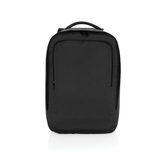 XD Collection Ace Aware™ RPET travel pack with multiple compartments and adjustable straps, designed for convenient travel storage.