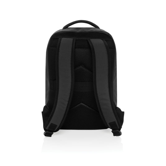 XD Collection Ace Aware™ RPET travel bag, free on board travel pack with eco-friendly design, shown in black with handles and zipper closure.
