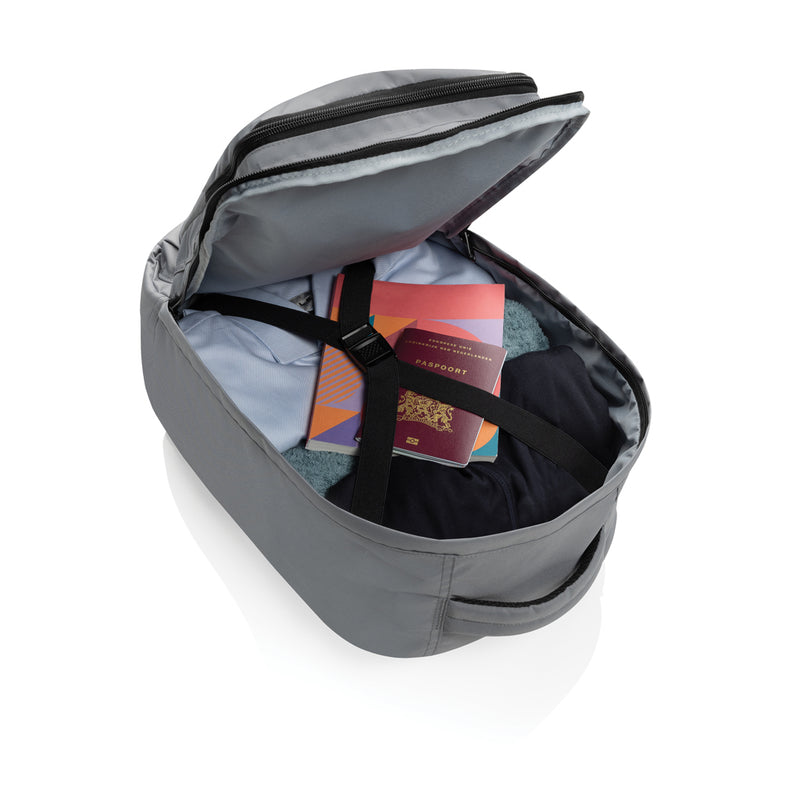 Load image into Gallery viewer, XD Collection Ace Aware™ RPET Free On Board travel pack, eco-friendly bags for travel, with multiple compartments and durable design.
