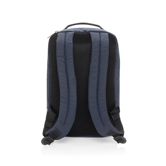 XD Xclusive Armond Aware™ RPET travel pack in black with multiple compartments and adjustable straps for convenient travel storage.