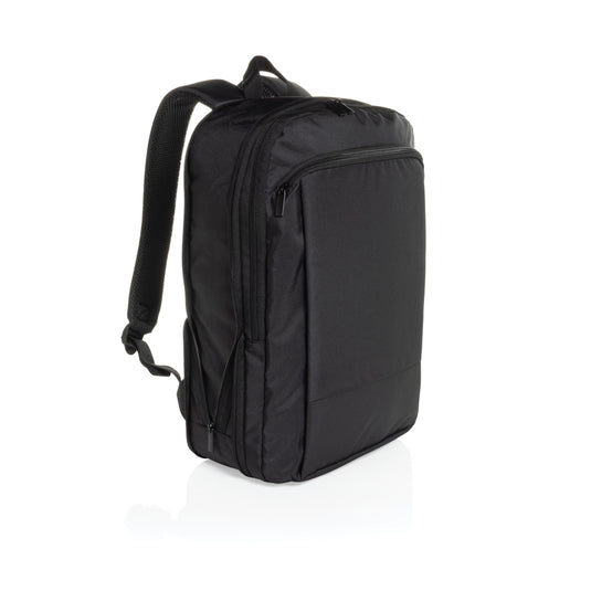 XD Collection Flex Pack Aware RPET expandable slim 15.6-inch laptop backpack with multiple compartments and padded straps.