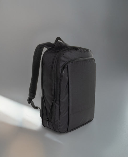 XD Collection Flex pack Aware™ RPET expandable slim 15.6-inch laptop backpack, showing front view with padded straps and sleek design.