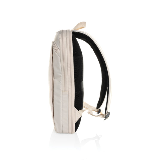 XD Collection Flex Pack Aware RPET expandable slim 15.6-inch laptop backpack with multiple compartments and padded straps.