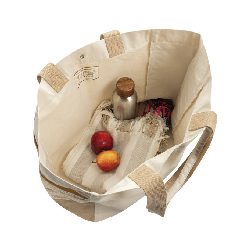 Load image into Gallery viewer, BEAU AWARE™ 400gsm recycled canvas all-round shopper - Custom Wood Designs
