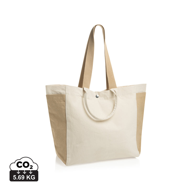 Load image into Gallery viewer, BEAU AWARE™ 400gsm recycled canvas all-round shopper - Custom Wood Designs

