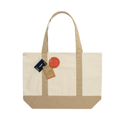 Recycled cotton tote bag by XD Xclusive from SHOP LOCAL AWARE™ collection, 350gsm, eco-friendly and durable for everyday use.