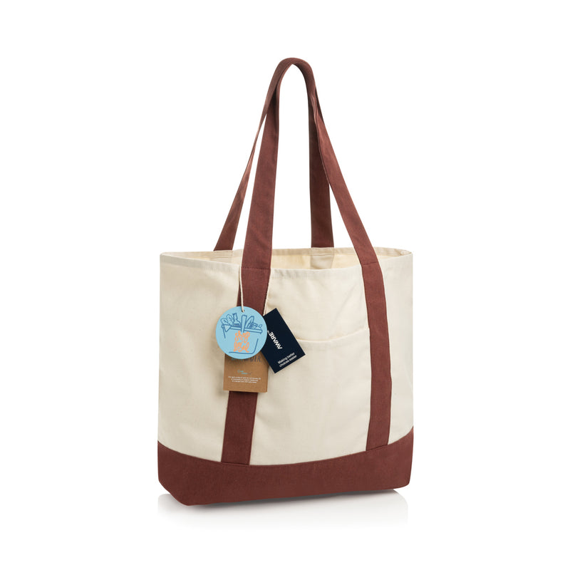 Load image into Gallery viewer, XD Xclusive SHOP LOCAL AWARE™ recycled cotton tote bag in 350gsm with sturdy handles, eco-friendly and stylish for everyday use.

