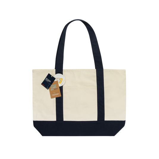 Recycled cotton tote bag from XD Xclusive's SHOP LOCAL AWARE™ collection, featuring eco-friendly 350gsm fabric and sturdy handles.