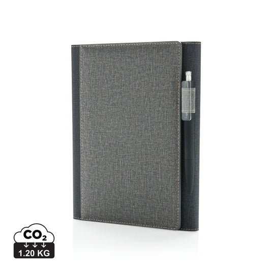 A5 Deluxe design notebook cover from XD Collection with stylish pattern, made for portfolios and notebooks.
