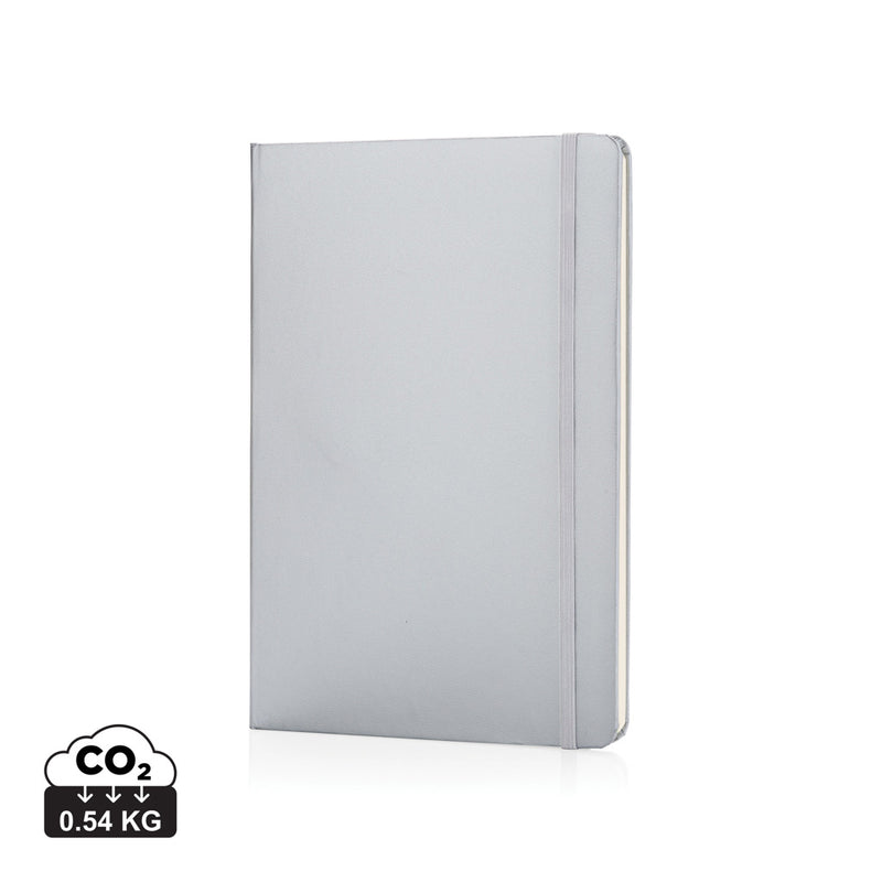 Load image into Gallery viewer, A5 classic hardcover notebook from XD Collection with a sleek black cover and elastic closure for writing and note-taking.
