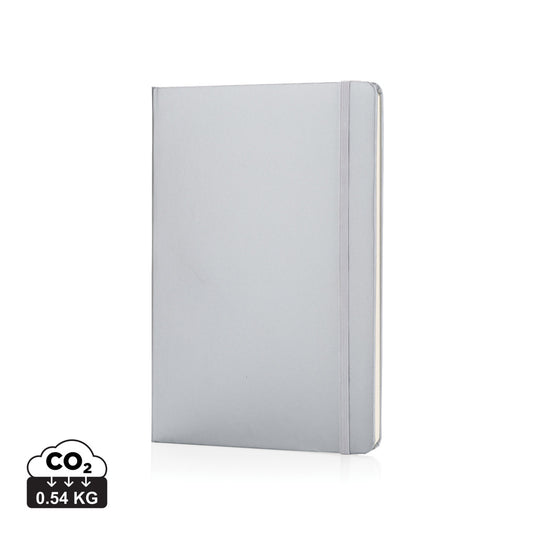 A5 classic hardcover notebook from XD Collection with a sleek black cover and elastic closure for writing and note-taking.
