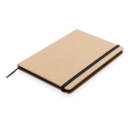 A5 kraft notebook from XD Collection with a sturdy cover and blank pages, ideal for note-taking and journaling.