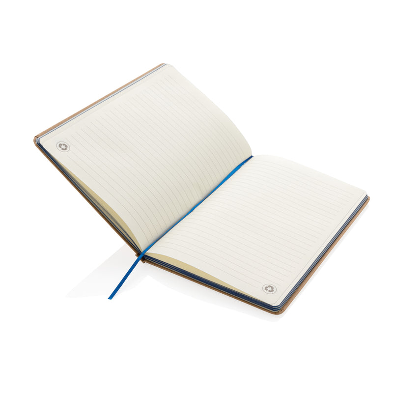 Load image into Gallery viewer, A5 kraft notebook from XD Collection with a natural kraft cover, featuring a simple, stylish design for jotting notes or sketches.
