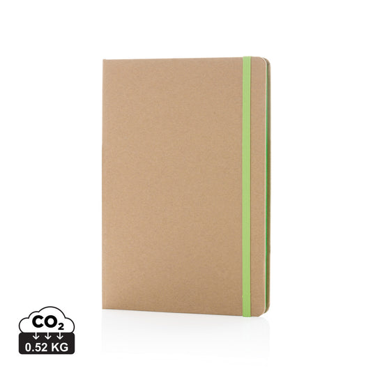 A5 kraft notebook from XD Collection featuring a rustic brown cover with a simple, natural design, ideal for note-taking and journaling.