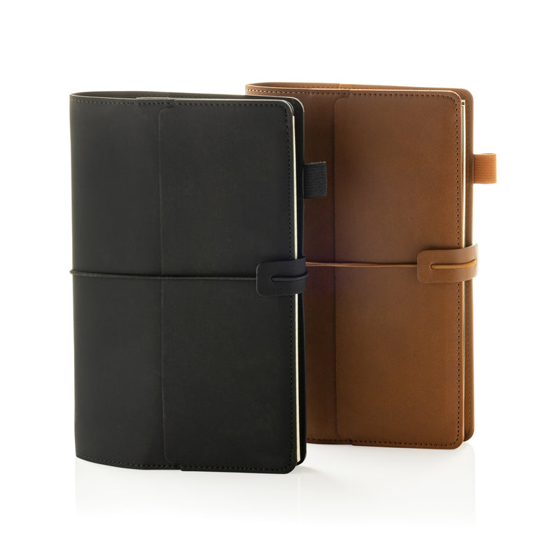 Load image into Gallery viewer, XD Collection Daily Notes Binder 3-in-1 refillable PU notebook with multiple compartments and a sleek black cover.
