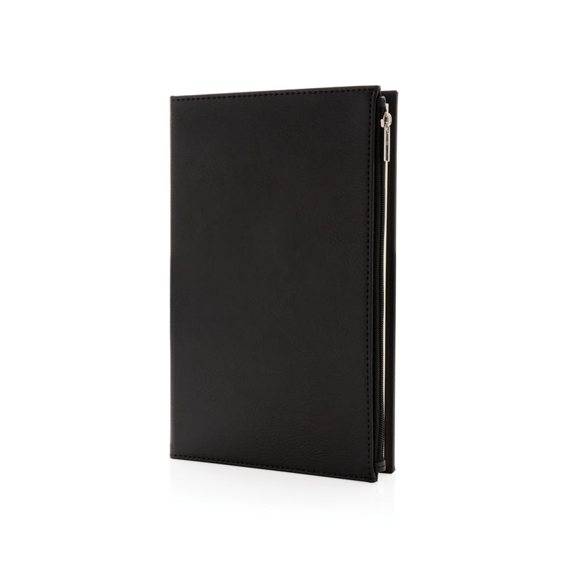 Load image into Gallery viewer, Swiss Peak A5 PU notebook with zipper pocket - Custom Wood Designs
