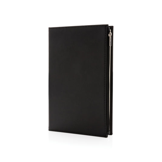 Swiss Peak A5 PU notebook with zipper pocket - Custom Wood Designs