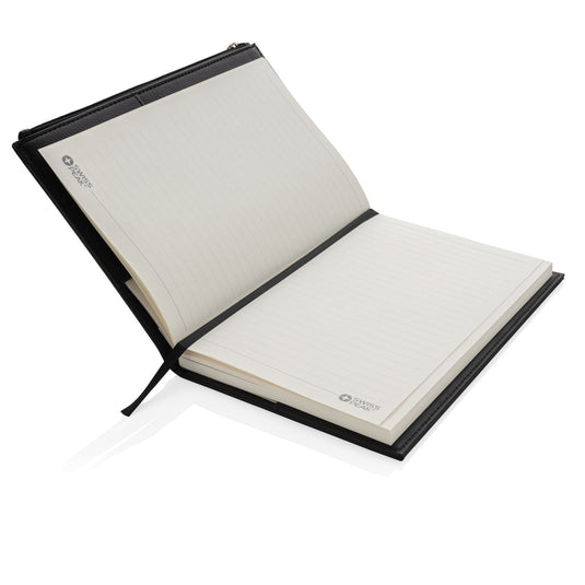 Swiss Peak A5 PU notebook with zipper pocket - Custom Wood Designs