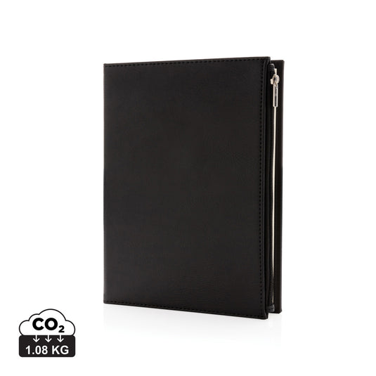 Swiss Peak A5 PU notebook with zipper pocket - Custom Wood Designs