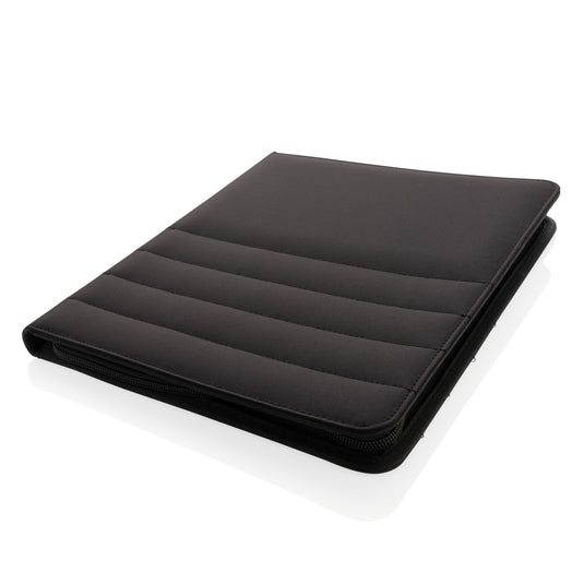 Impact AWARE™ RPET A4 portfolio with zipper by XD Xclusive, featuring a durable design and secure zipper closure for documents.