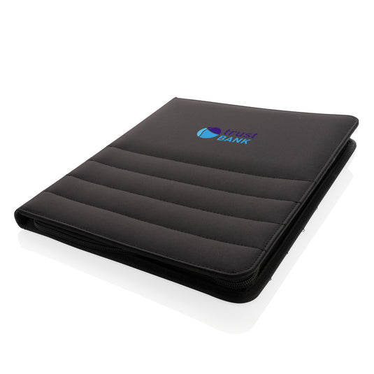XD Xclusive Impact AWARE™ RPET A4 portfolio with zipper, showcasing a sleek, eco-friendly portfolio with zipper closure.
