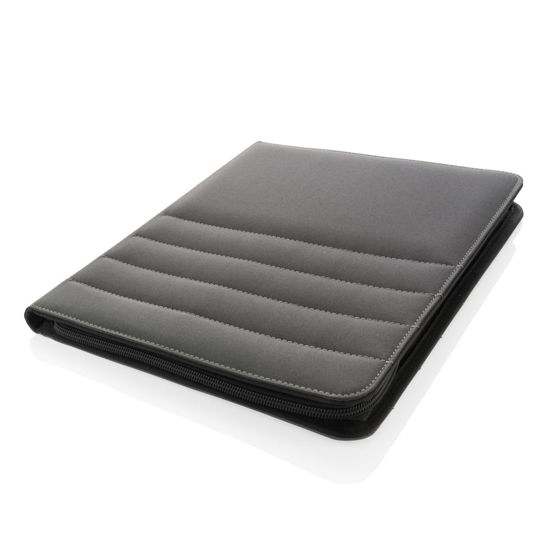 Load image into Gallery viewer, XD Xclusive Impact AWARE™ RPET A4 portfolio with zipper, featuring a sleek design and secure closure for professional organization.
