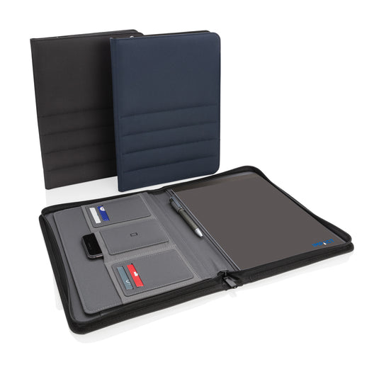 Impact AWARE™ RPET A4 portfolio with zipper from XD Xclusive, featuring a sleek design and secure zipper closure for documents.